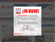Tablet Screenshot of diarioavance.com